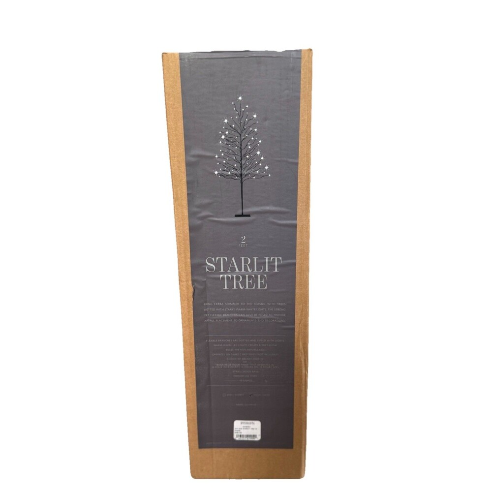 Restoration Hardware Starlit Winter 2 Feet Holiday Tree LED HTF White
